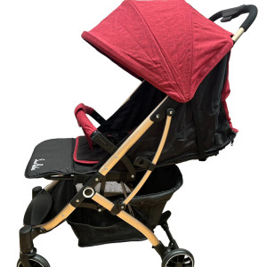 Carucior sport, pliere tip troller, 661, cadru cu suspensie si pozitie de somn, rosu