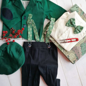 Costum clasic Romeo , verde, 5 piese - Img 2