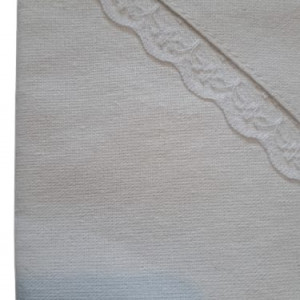 Crasma de botez imprimata, imprimeu albastru, alba, 80*100 cm - Img 2