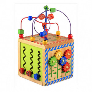 Cub multifunctional 6 in 1, din lemn, Panda music - Img 2