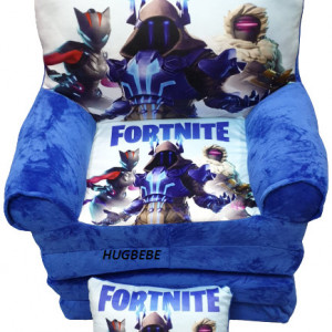 Fotoliu de plus, extensibil, cu 3 placi si pernuta inclusa- Fortnite