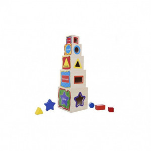 Joc Montessori Educativ Turnul 5 Din Lemn - Img 5