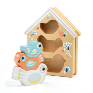 Jucarie educativa stivuire din lemn BabyBirdi