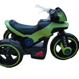 Motocicleta electrica pentru copii 3-7 ani cu doua motoare, verde