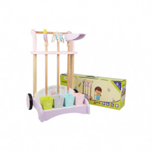 Set carucior de curatenie din lemn, Cleaning Car