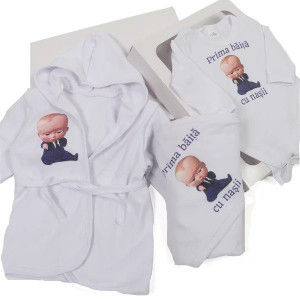 set de prima baita baby boss, 3 piese