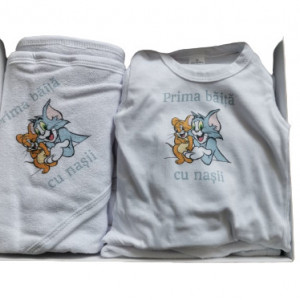 Set prima baita, Tom&Jerry, 3 piese, cu borcanel - Img 2
