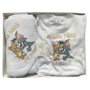 Set prima baita, Tom si Jerry, bleu, 3 piese, en gros