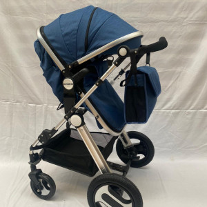 Carucior 2 in 1, cu suspensii, reversibil, cu geanta, T1,bleumarin - Img 4