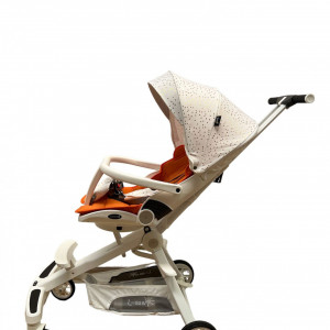 Carucior bebe sport, C2, scaun reversibil,cu pozitie de somn, cu lumini si muzica, alb - Img 8