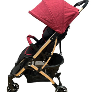 Carucior sport, pliere tip troller, 661, cadru cu suspensie si pozitie de somn, rosu