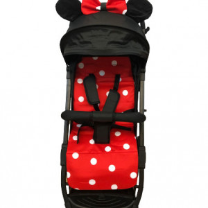 Carucior sport, pliere troller, compatibil pentru avion, pozitie de somn, 6 luni-3 ani, Negru/Rosu - Img 3