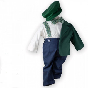 Costum clasic Romeo , verde, 5 piese - Img 3