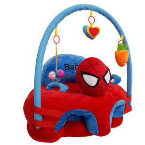 Fotoliu bebelusi cu spatar, opritor si arcada cu jucarii inclusa, Spiderman