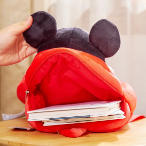 Ghiozdan plus Minnie Mouse rosu cu mascota baby - Img 2