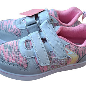 Incaltaminte sport fete, tip adidas, exterior textil, gri - Img 2