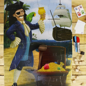 JOC PUZZLE JUMBO DE PODEA,PIRATE, 48 PIESE, 90*60 CM - Img 2