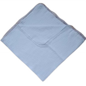 Muselina, panza de mir, cu danteluta pe margine, 75* 75 cm, engros