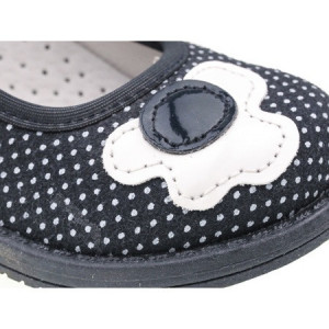Pantofi ortopedici piele, talonet, bleumarin