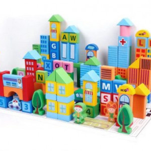 Set 100 Cuburi De Construit Orasul Inteligent - Img 2