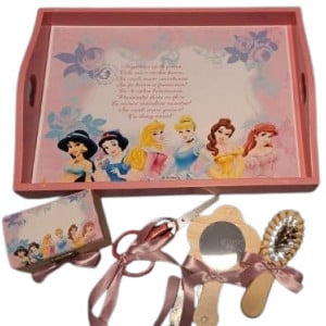 Tavita de turta, Printesele Disney, realizata pe tavita vopsita, set de 5 piese, engros