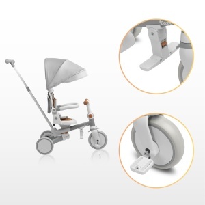 Tricicleta evolutiva Faro, 3 in 1, cu scaun si roti rotative, 18 luni-6 ani