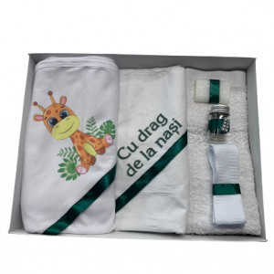 Trusou de botez, 6 piese, Tigrut, imprimat, en gros