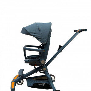 Carucior bebe sport, C2, scaun reversibil,cu pozitie de somn, cu lumini si muzica, albastru - Img 2