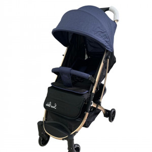 Carucior sport, pliere tip troller, 661, cadru cu suspensie si pozitie de somn, albastru