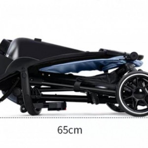 Carucior sport ultrausor, compact,cu scaun reversibil, parasolar rotativ, protectie UV, 6 luni-3 ani, negru/roz - Img 2
