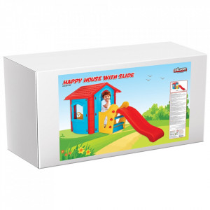 Casuta cu tobogan pentru copii Pilsan Happy House blue - Img 4