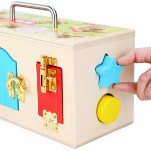 Cub educativ cu forme incuie descuie Animal lock Box - Img 3