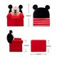 Fotoliu de plus, extensibil, cu 4 placi, Mickey, rosu