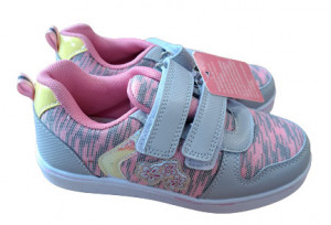Incaltaminte sport fete, tip adidas, exterior textil, gri