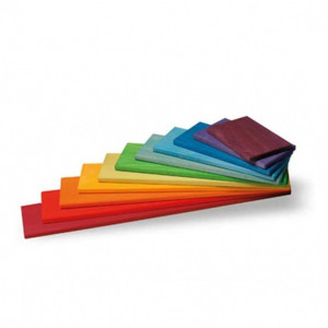 Joc din lemn Montessori, set 11 placute Curcubeu - Img 2