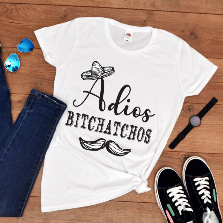 Tricou personalizat petrecerea burlacitelor "Adios Bitchatchos"