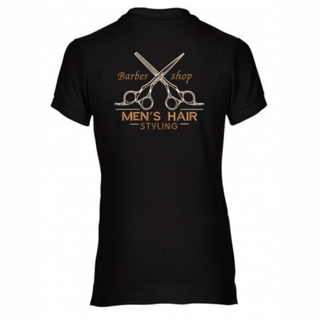 Tricou polo brodat personalizat "Barber Shop"