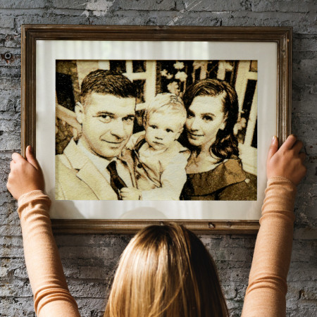 Tablou personalizat brodat 30x40 cm