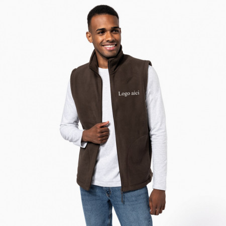 Vesta fleece brodata personalizata barbat "Logo"