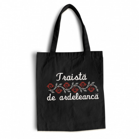 Geanta bumbac organic brodata personalizata "Ardeleanca"