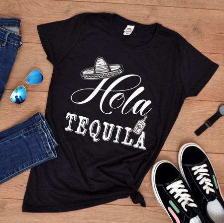 Tricou personalizat petrecerea burlacitelor "Hola tequila"