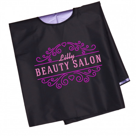 Pelerina brodata personalizata pentru tuns "Beauty salon"