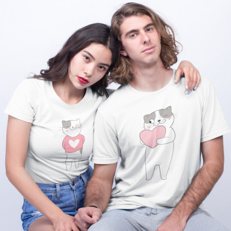 Set tricouri personalizate cuplu "Cats"
