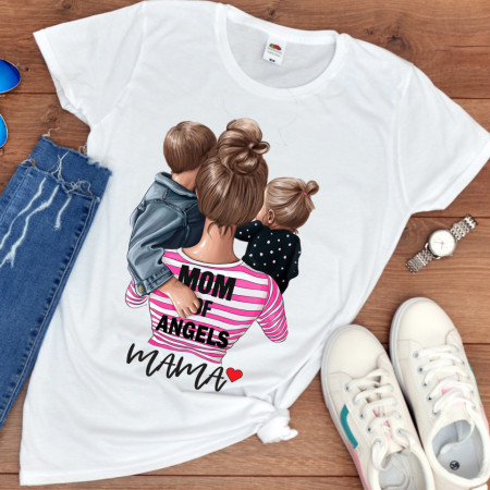 Tricou personalizat mama "Mamica cu fetita si baiat"