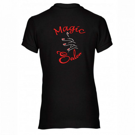 Tricou polo brodat personalizat "Nail salon"