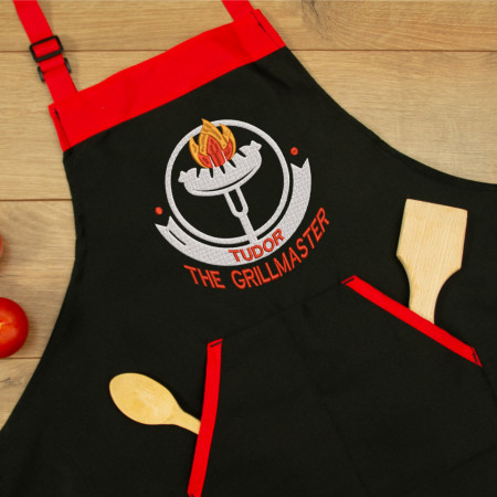 Sort personalizat brodat "The grillmaster"