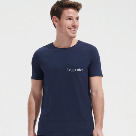 Tricou clasic barbat brodat personalizat "Logo"