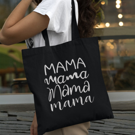 Geanta bumbac organic brodata personalizata "Mama"