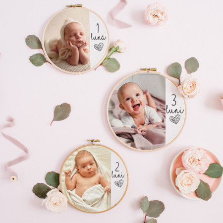 Set 12 tablouri personalizate fotografie "Primul an"