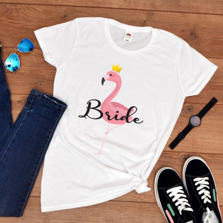 Tricou personalizat petrecerea burlacitelor "Flamingo party"